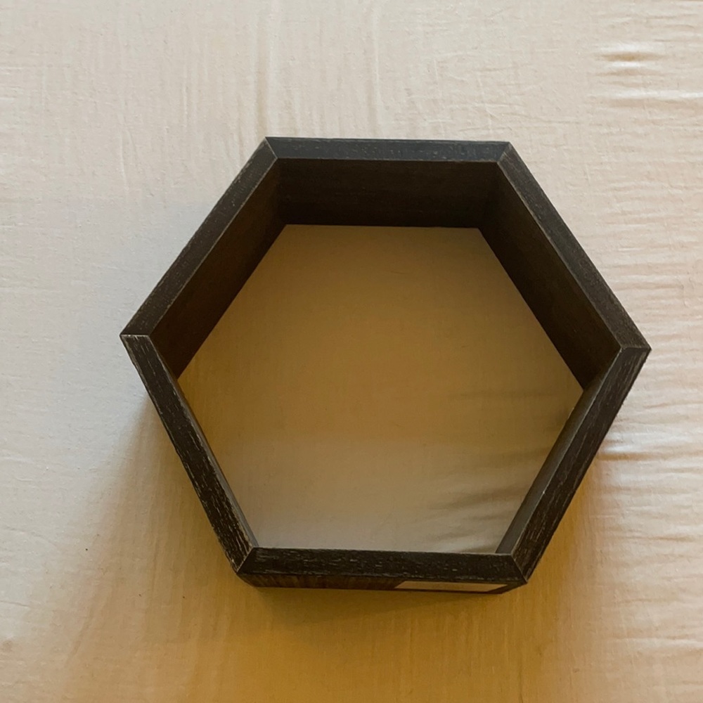 Rustic Black Hexagon Shelf